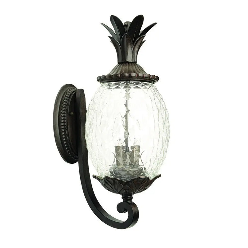 Black And Clear Three Light Crackled Dimmable Outdoor Hanging Lights With Black And Clear Shades Homeroots Outdoor