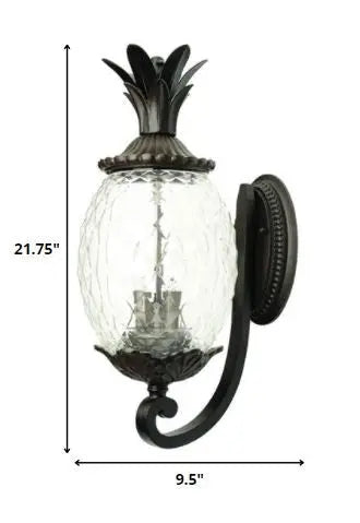 Black And Clear Three Light Crackled Dimmable Outdoor Hanging Lights With Black And Clear Shades Homeroots Outdoor