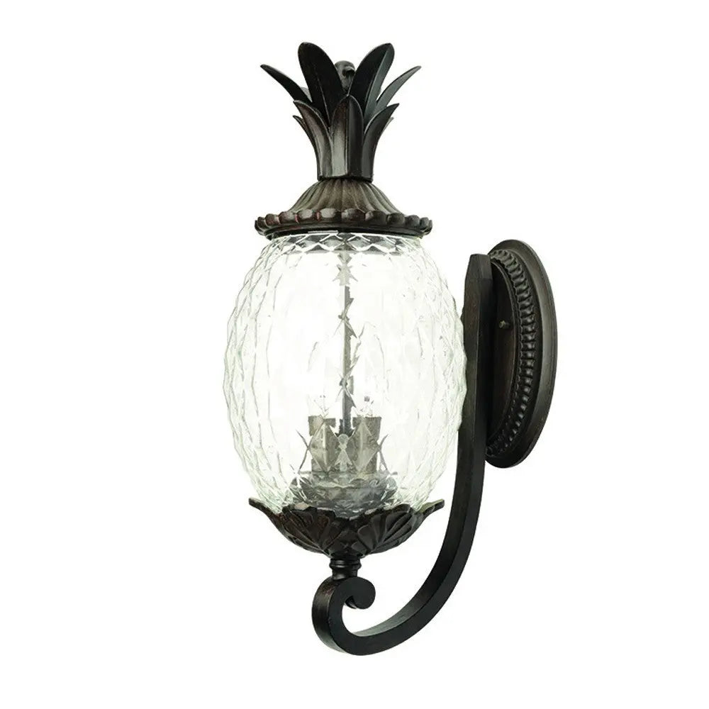 Black And Clear Three Light Crackled Dimmable Outdoor Hanging Lights With Black And Clear Shades Homeroots Outdoor