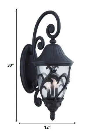 Black And Clear Three Light Frosted Dimmable Outdoor Hanging Lights With Black And Clear Shades Homeroots Outdoor