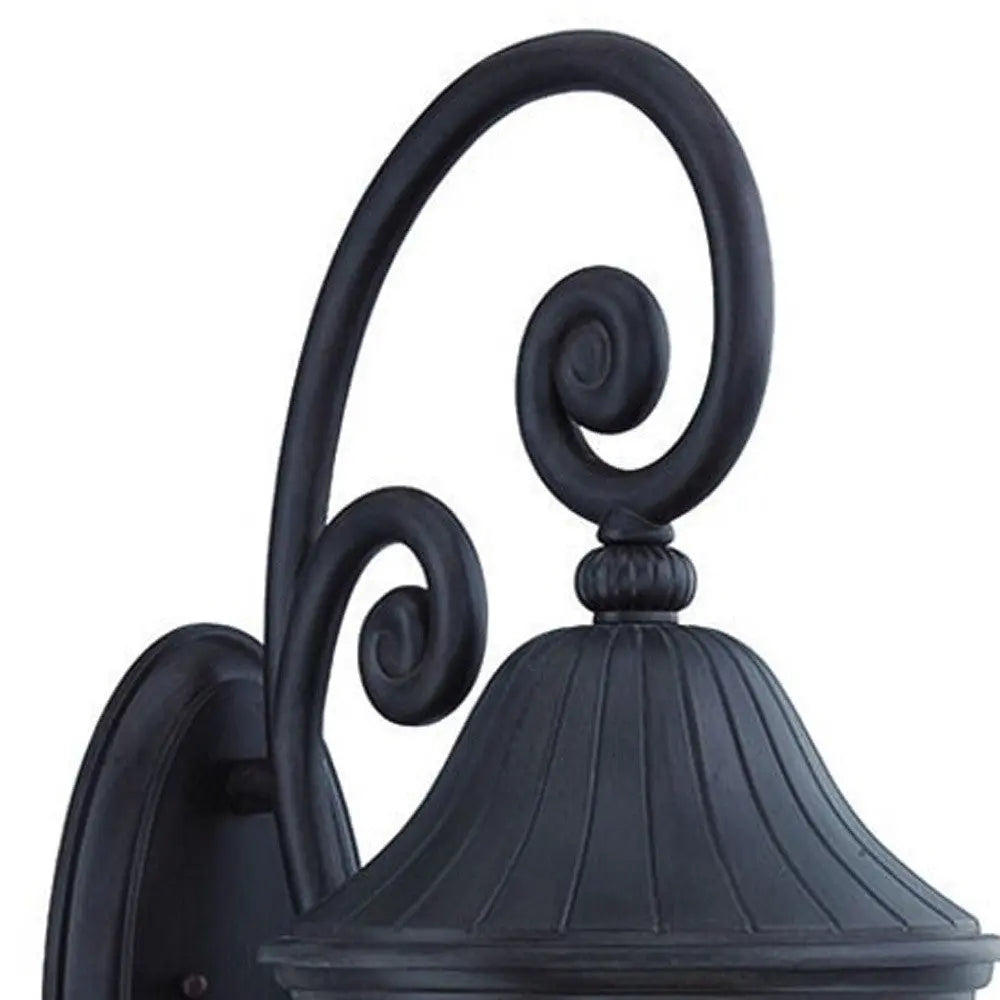 Black And Clear Three Light Frosted Dimmable Outdoor Hanging Lights With Black And Clear Shades Homeroots Outdoor