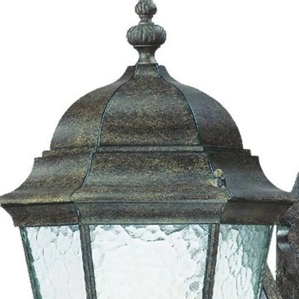 Black And Clear Three Light Hammered Dimmable Outdoor Hanging Lights With Black And Clear Shades Homeroots Outdoor