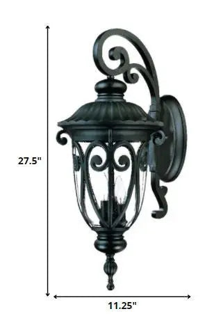 Black And Clear Three Light Seeded Dimmable Outdoor Hanging Lights With Black And Clear Shades Homeroots Outdoor