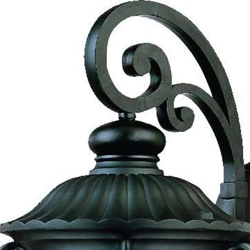 Black And Clear Three Light Seeded Dimmable Outdoor Hanging Lights With Black And Clear Shades Homeroots Outdoor