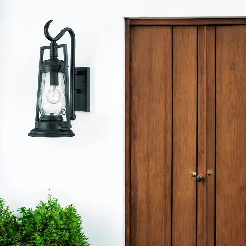 Black And Clear Transparent Dimmable Outdoor Hanging Light With Black And Clear Shades Homeroots Outdoor