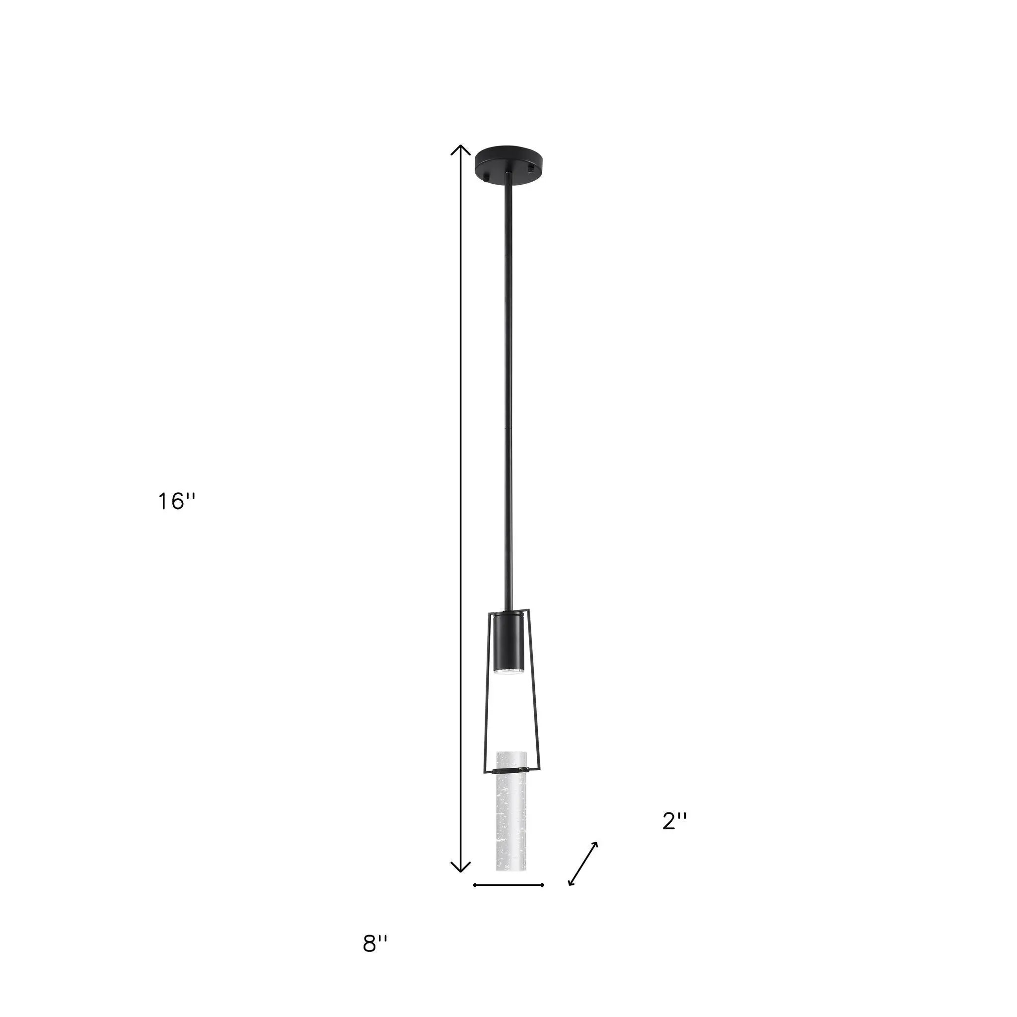 Black And Clear Transparent Metal LED Dimmable Chandelier With Clear Shades GreatEagleInc