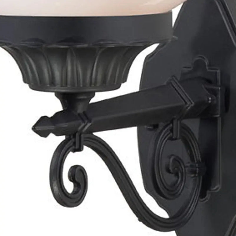 Black And White Dimmable Outdoor Hanging Light With White Shades Homeroots Outdoor
