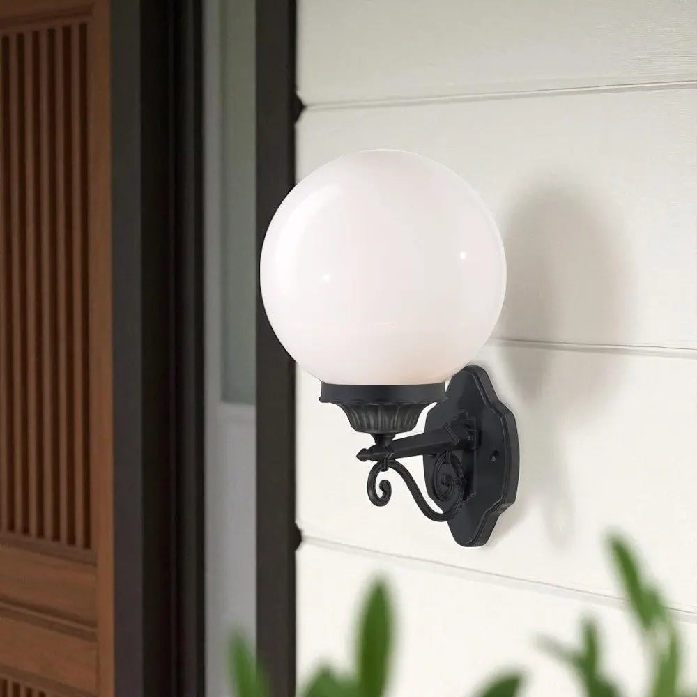 Black And White Dimmable Outdoor Hanging Light With White Shades Homeroots Outdoor