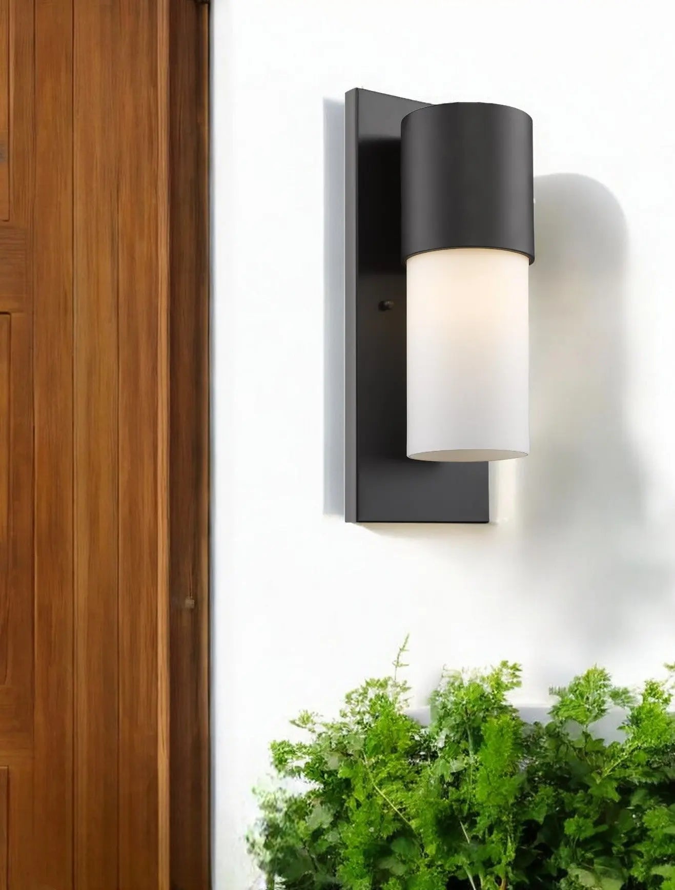 Black And White Frosted Dimmable Outdoor Hanging Light With Black And White Shades Homeroots Outdoor