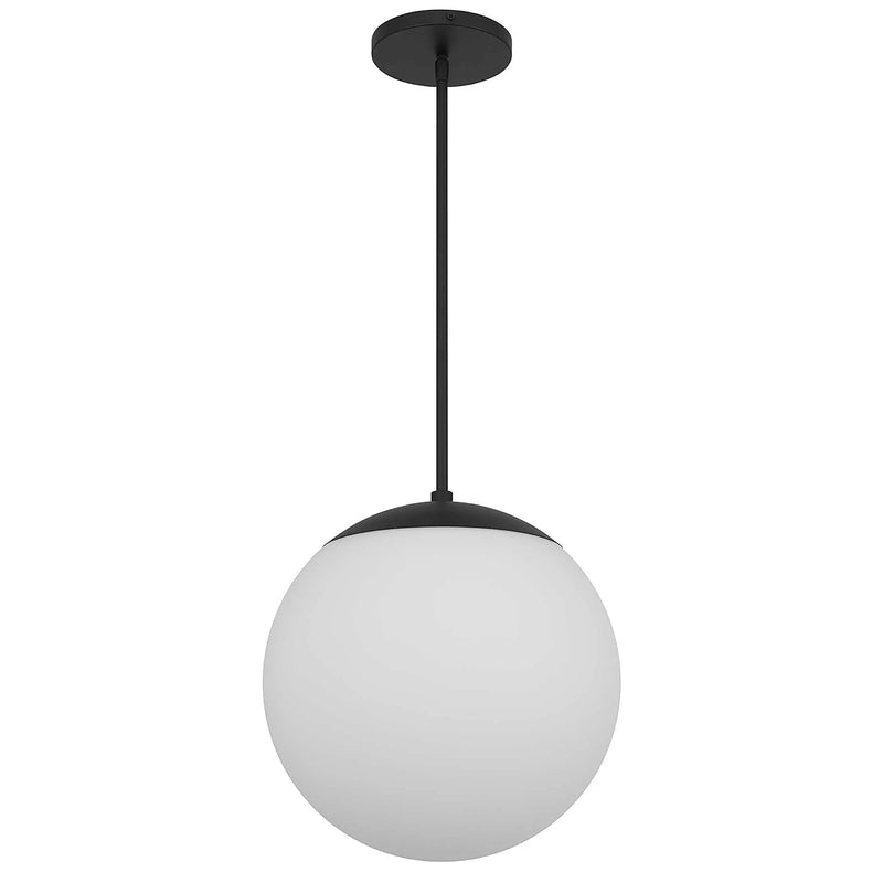Black And White Frosted LED Dimmable Outdoor Hanging Light With Black Shades Homeroots Outdoor