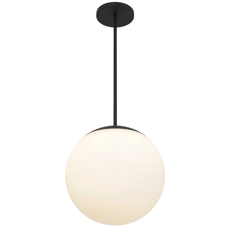Black And White Frosted LED Dimmable Outdoor Hanging Light With Black Shades Homeroots Outdoor