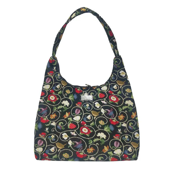 Black And White Luxor Hobo Handbag Shoulder Bag Signare USA