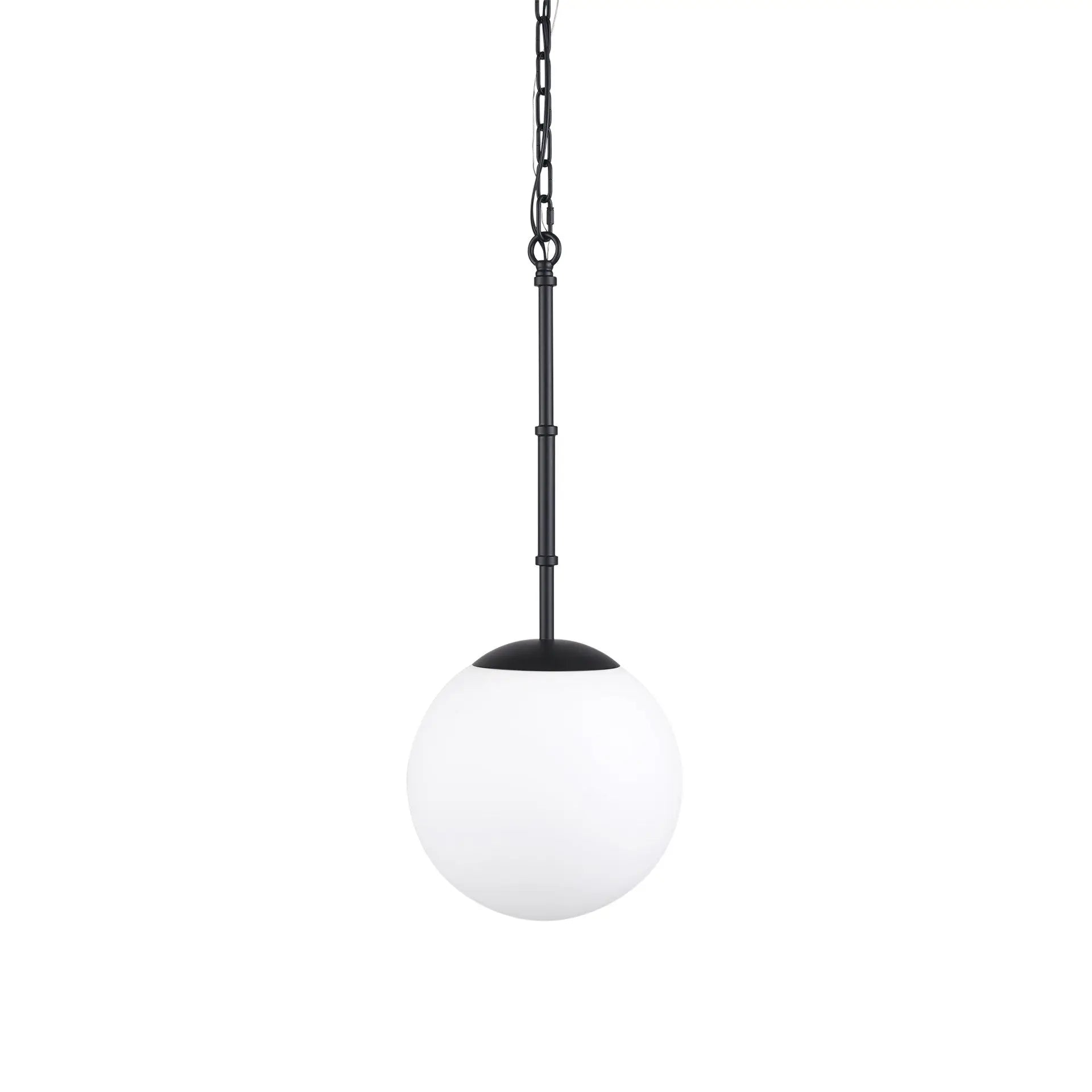 Black And White Single Metal Dimmable Ceiling Light With White Shades Homeroots Lighting