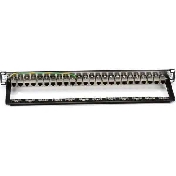Black Box CAT6 Feed-Through Patch Panel, Shielded, 24-Port Black Box Corporation