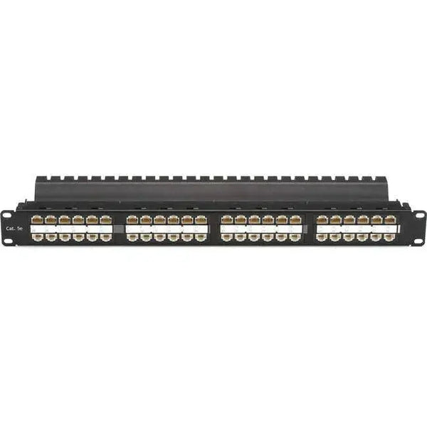 Black-Box-SpaceGAIN-CAT5e-High-Density-Feed-Through-Patch-Panel_-Unshielded_-48-Port_-1U-Black-Box-Corporation-335817932