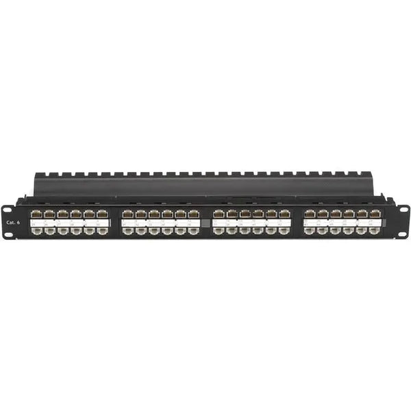 Black Box SpaceGAIN CAT6 High-Density Feed-Through Patch Panel, Unshielded, 48-Port, 1U Black Box Corporation