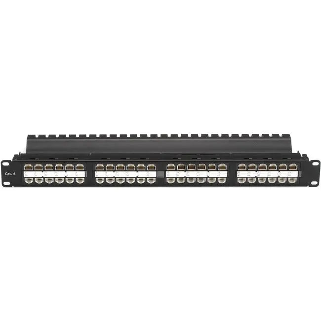 Black Box SpaceGAIN CAT6 High-Density Feed-Through Patch Panel, Unshielded, 48-Port, 1U Black Box Corporation