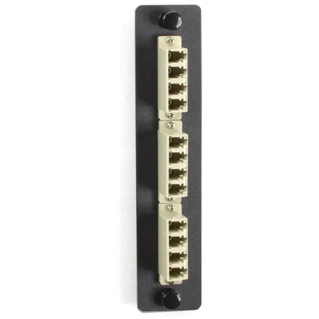 Black Box Standard Adapter Panel - Bronze Sleeve, (6) LC Duplex Pairs, Beige Black Box Corporation