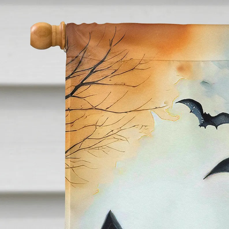 Black Cat Spooky Halloween House Flag Caroline's Treasures