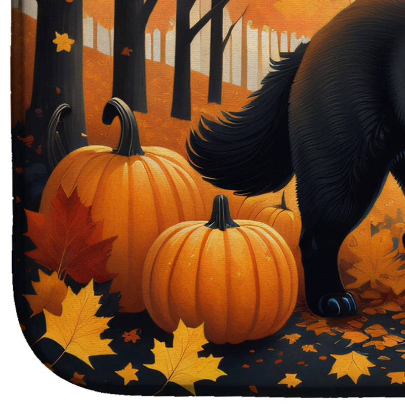 Black Chow Chow Fall Dish Drying Mat Caroline's Treasures