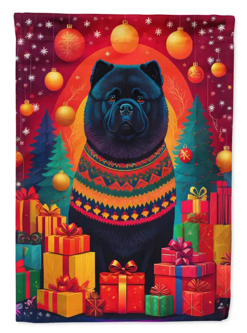 Black Chow Chow Holiday Christmas Garden Flag Caroline's Treasures