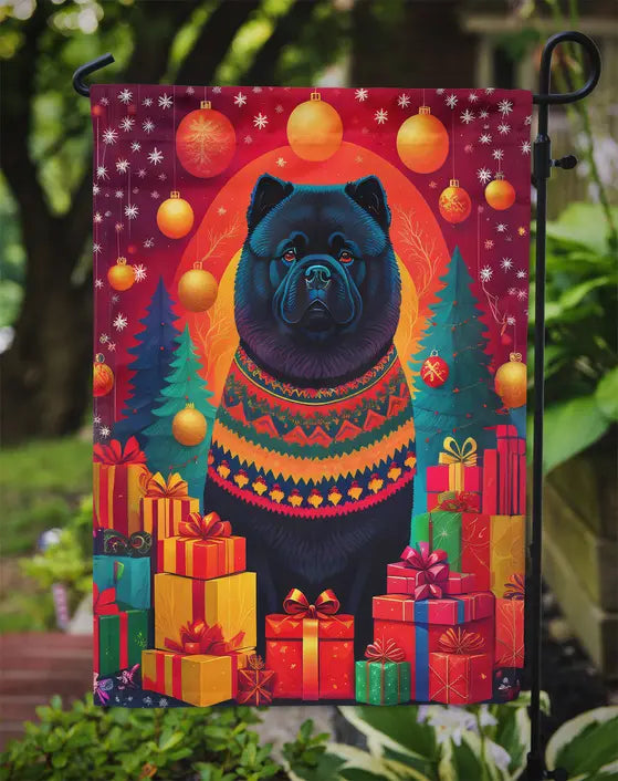 Black Chow Chow Holiday Christmas Garden Flag Caroline's Treasures