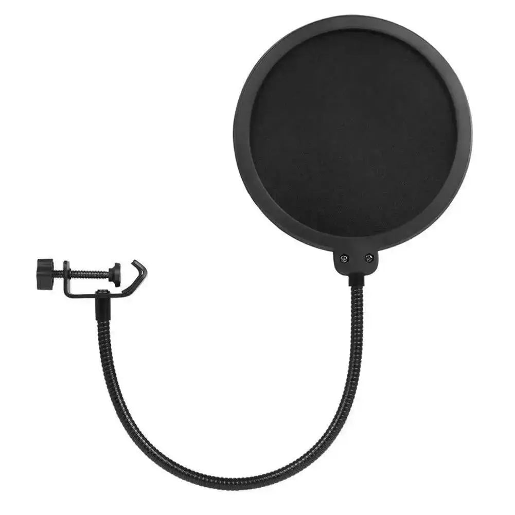 Black-Double-Layer-Studio-Microphone-Mic-Wind-Screen-Filter-For-Speaking-Recording-GreatEagleInc-334209922
