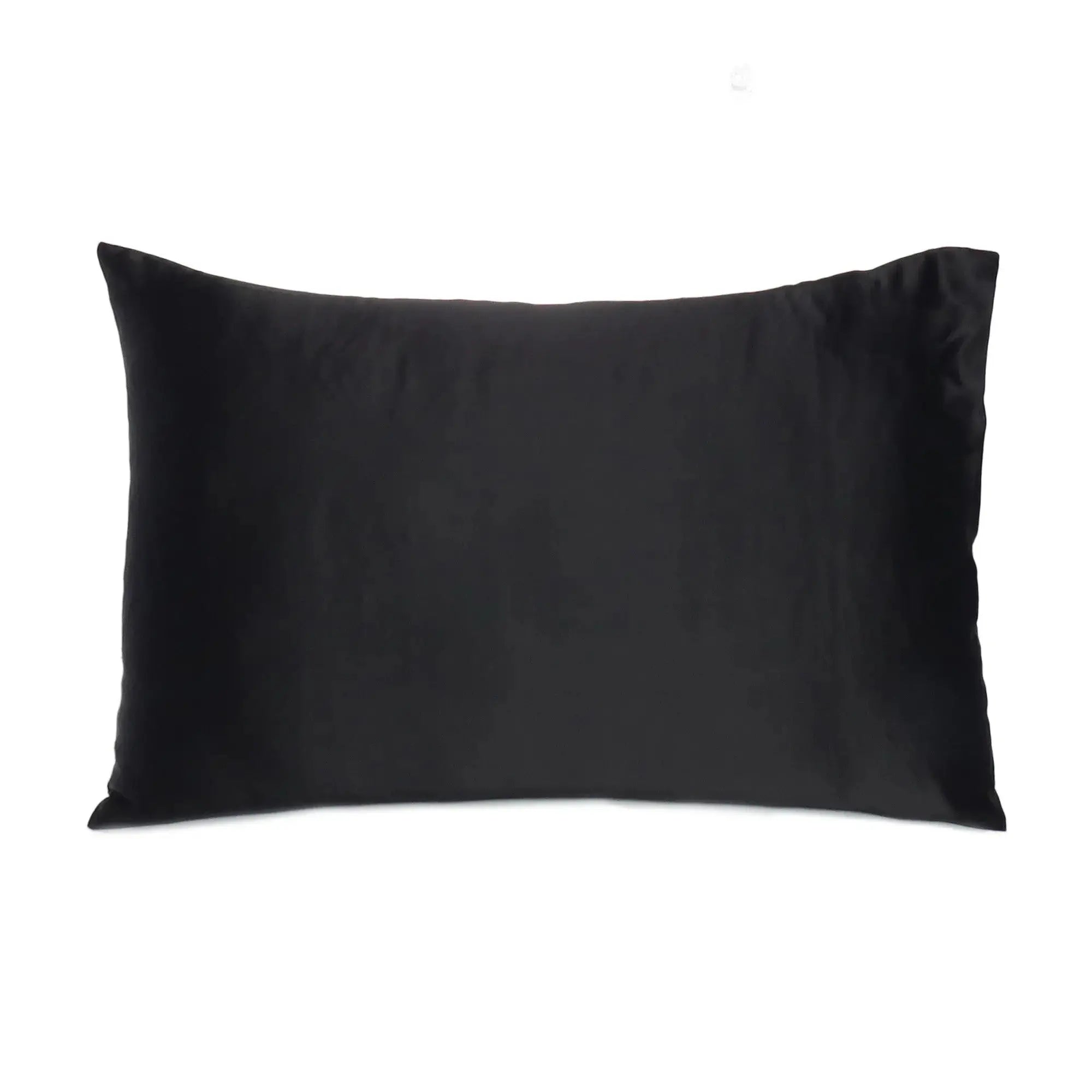 Black Dreamy Set Of 2 Silky Satin Queen Pillowcases Homeroots Bed & Bath