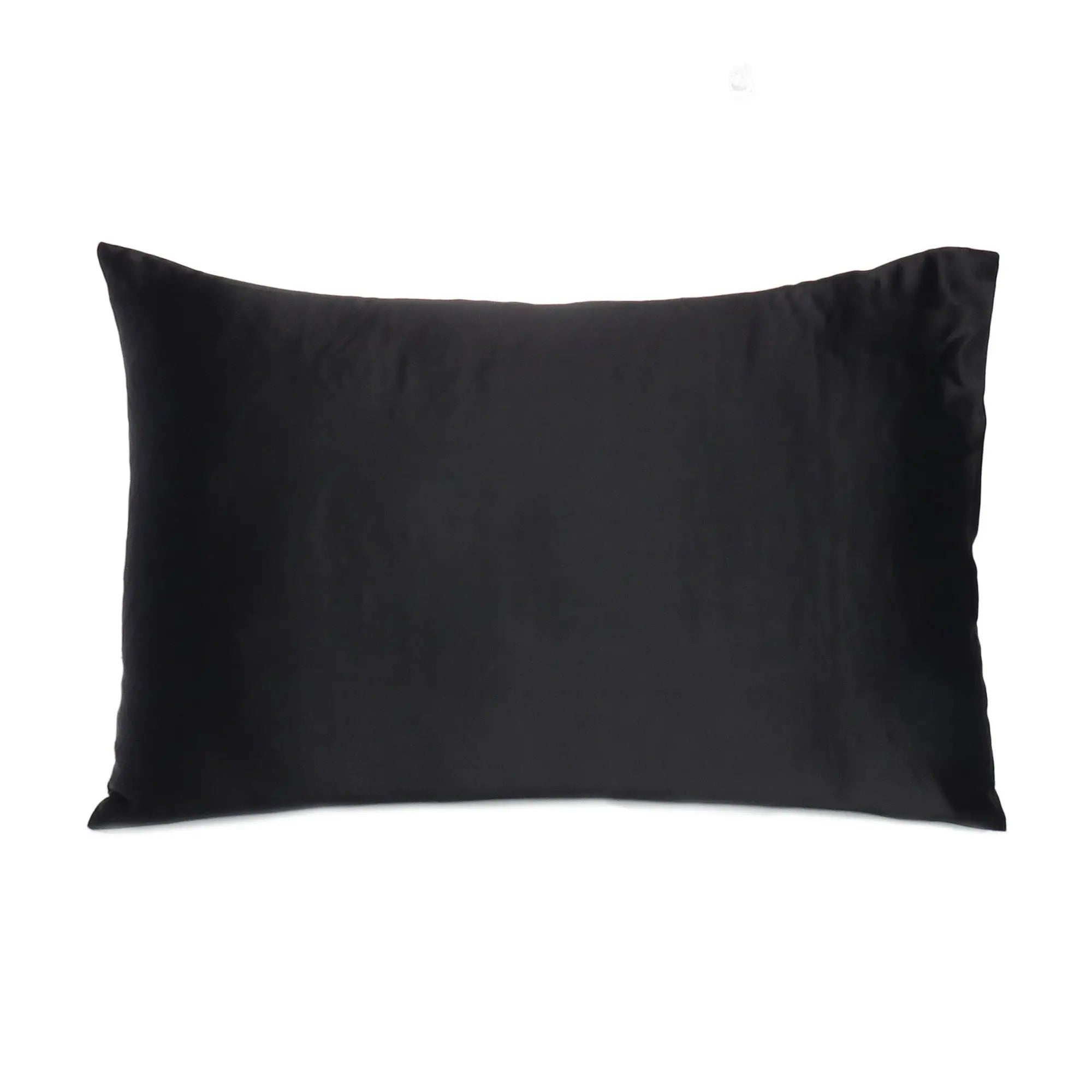 Black Dreamy Set Of 2 Silky Satin Queen Pillowcases Homeroots Bed & Bath