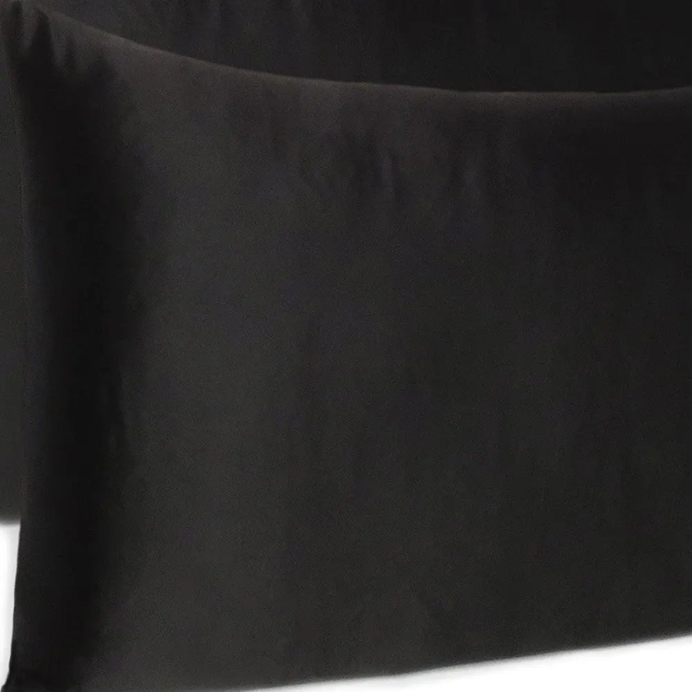 Black Dreamy Set Of 2 Silky Satin Queen Pillowcases Homeroots Bed & Bath