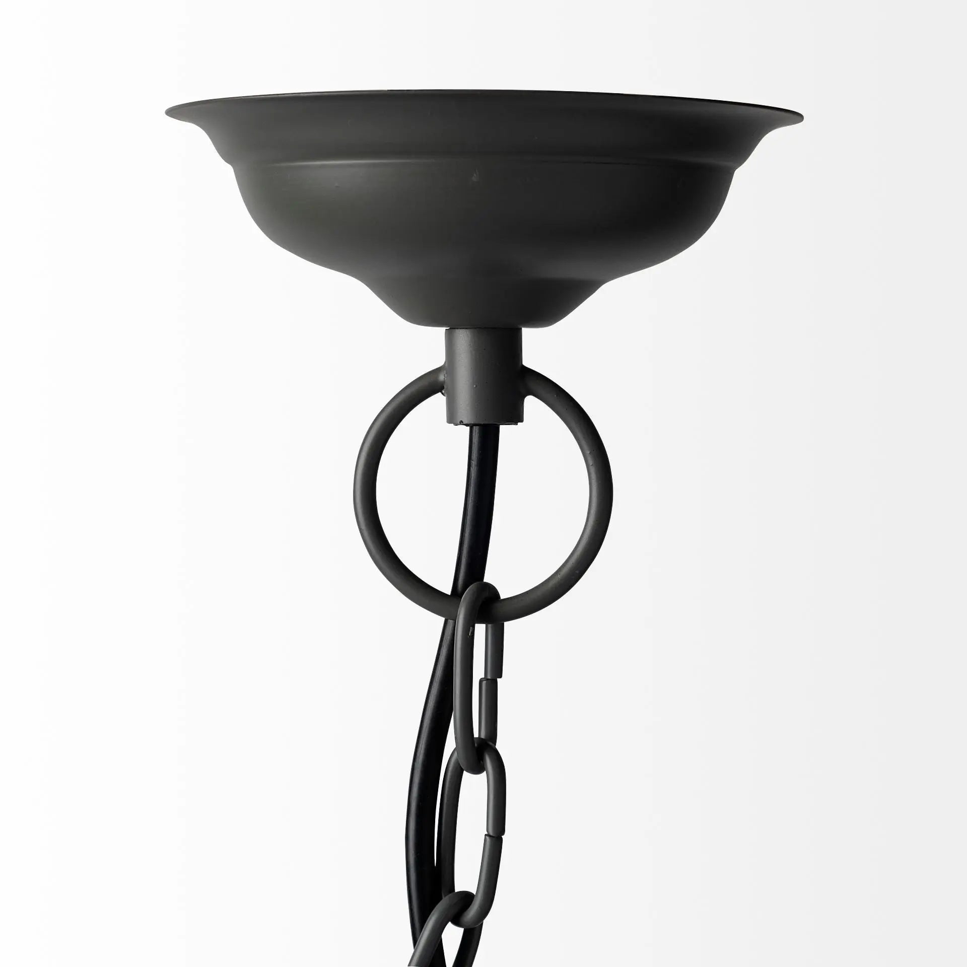 Black Four Light Metal Dimmable Chandelier With Black Shades Homeroots Lighting