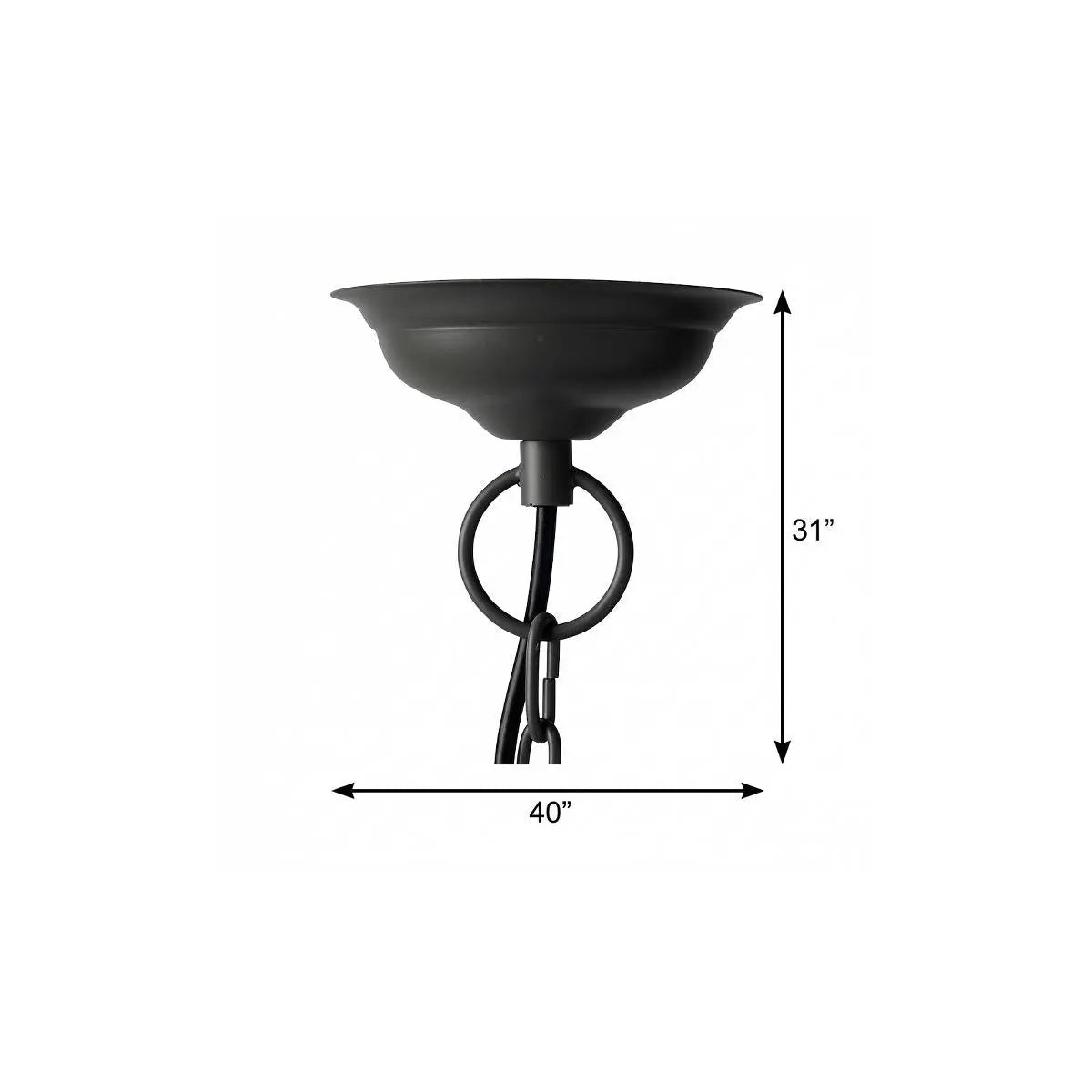 Black Four Light Metal Dimmable Chandelier With Black Shades Homeroots Lighting