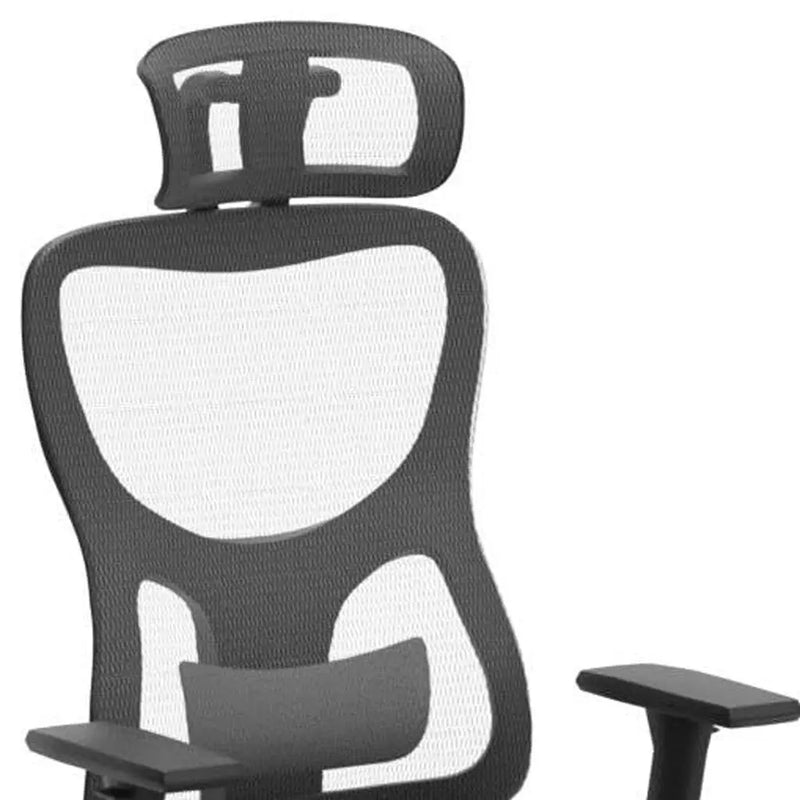 Black Gray and Silver Adjustable Height Swivel Rolling Office Chair Homeroots Office