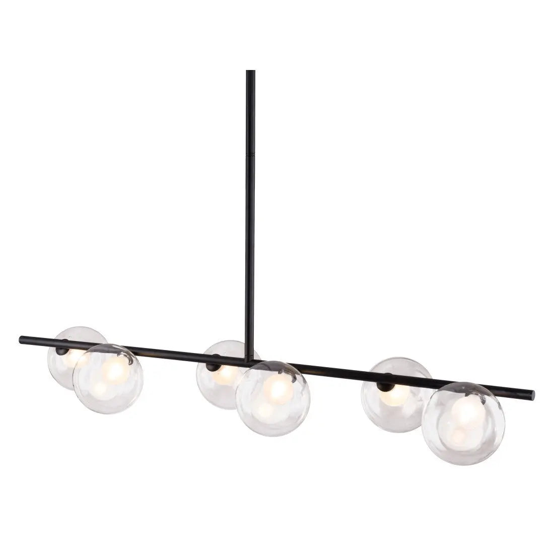 Black Kitchen Island Six Light Metal Ceiling Light Homeroots Lighting