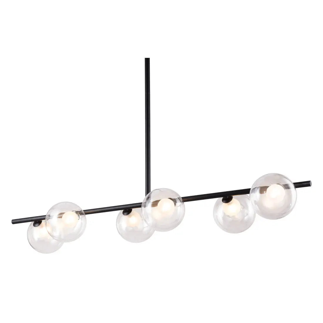 Black Kitchen Island Six Light Metal Ceiling Light Homeroots Lighting