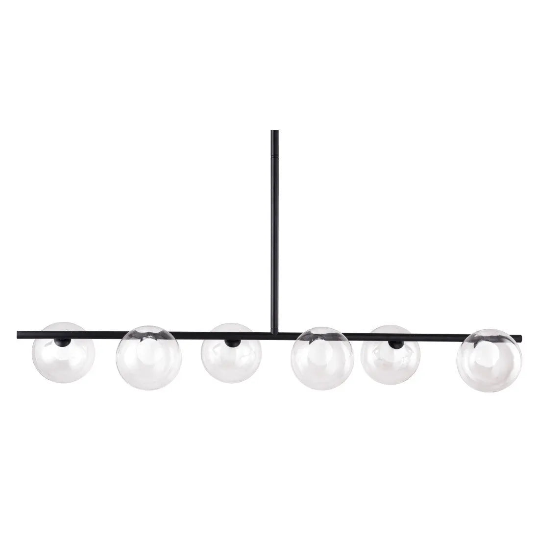 Black Kitchen Island Six Light Metal Ceiling Light Homeroots Lighting