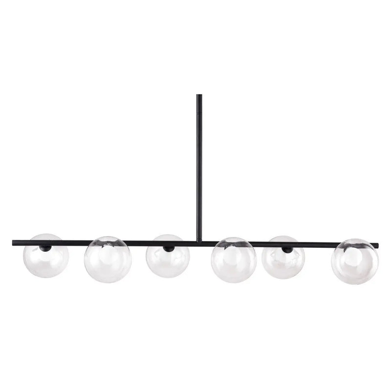 Black Kitchen Island Six Light Metal Ceiling Light Homeroots Lighting