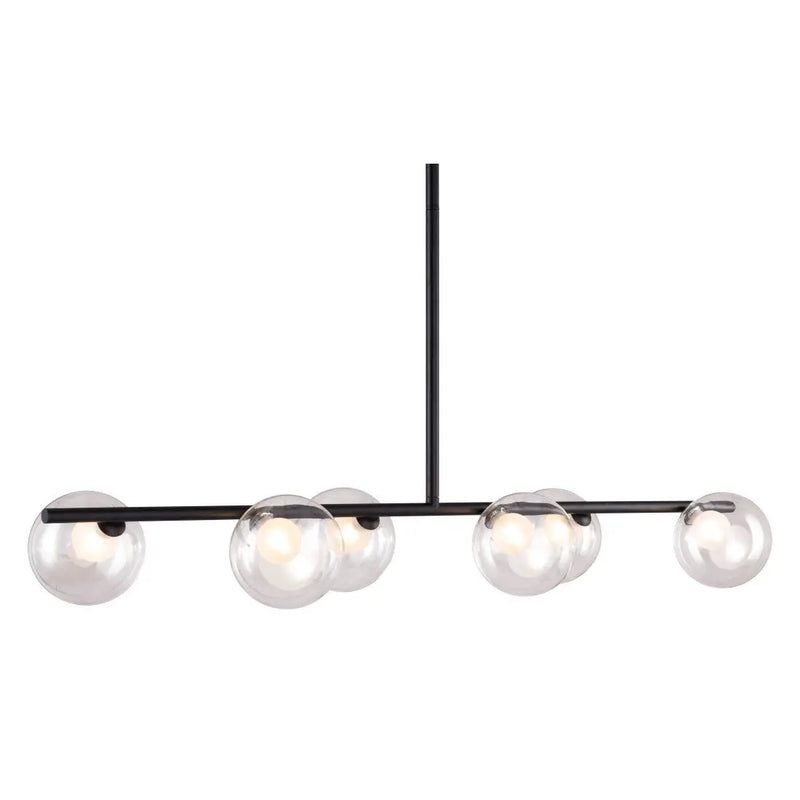 Black Kitchen Island Six Light Metal Ceiling Light Homeroots Lighting