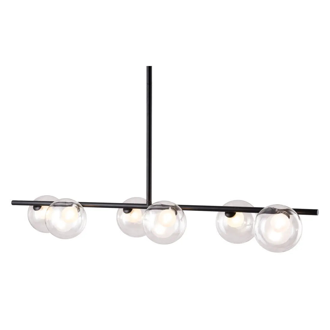 Black Kitchen Island Six Light Metal Ceiling Light Homeroots Lighting