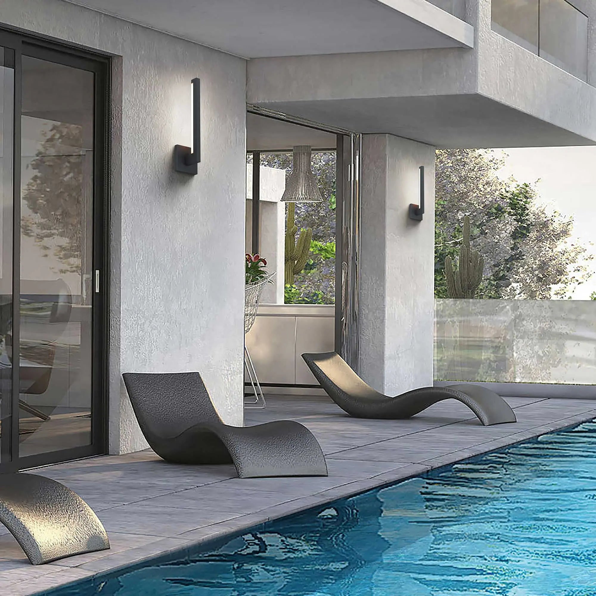 Black LED Dimmable Outdoor Hanging Light Homeroots Outdoor