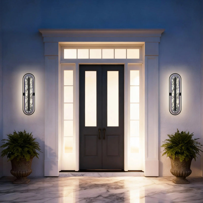 Black LED Dimmable Outdoor Hanging Light Homeroots Outdoor