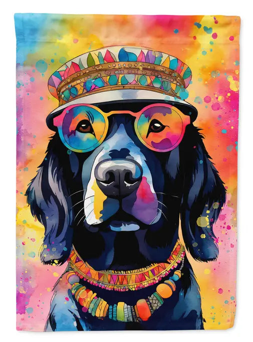 Black Labrador Hippie Dawg Garden Flag Caroline's Treasures