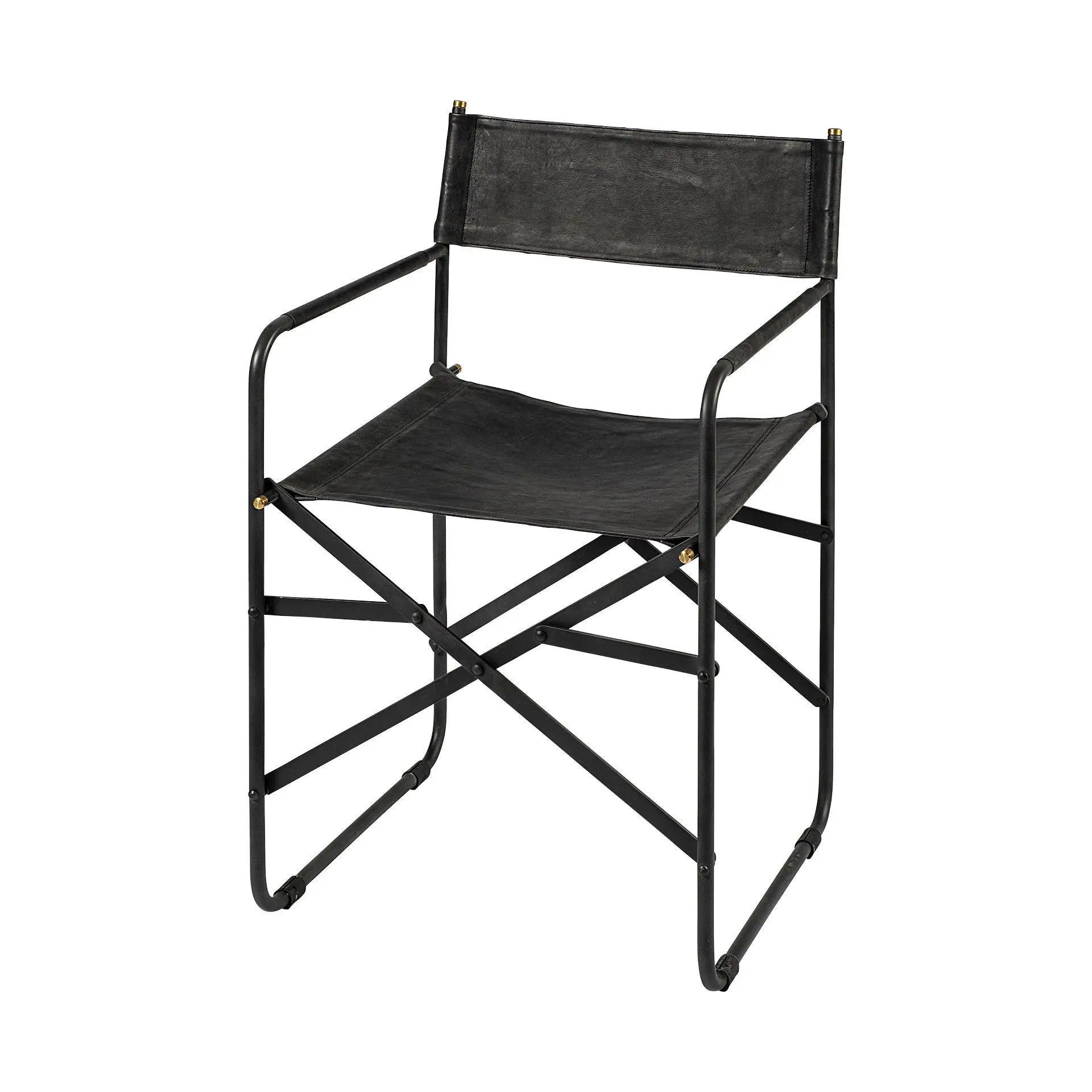 Black Leather Open Back Dining Arm Chair - GreatEagleInc