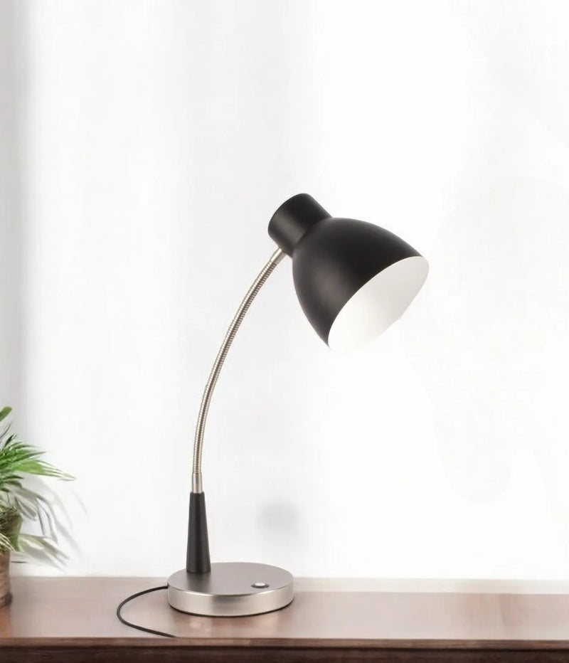 Black Matte and Silver LED Adjustable Desk Lamp Homeroots Lighting