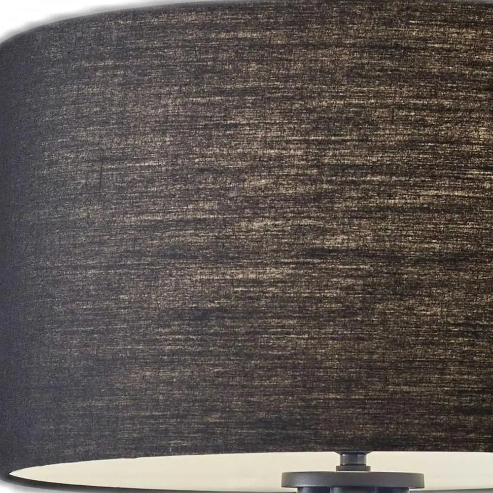 Black Metal Tripod Floor Lamp With Black Fabric Drum Shade Homeroots Lighting