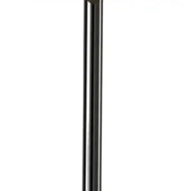 Black Nickel Finish Metal Tall White Shade Table Lamp - GreatEagleInc