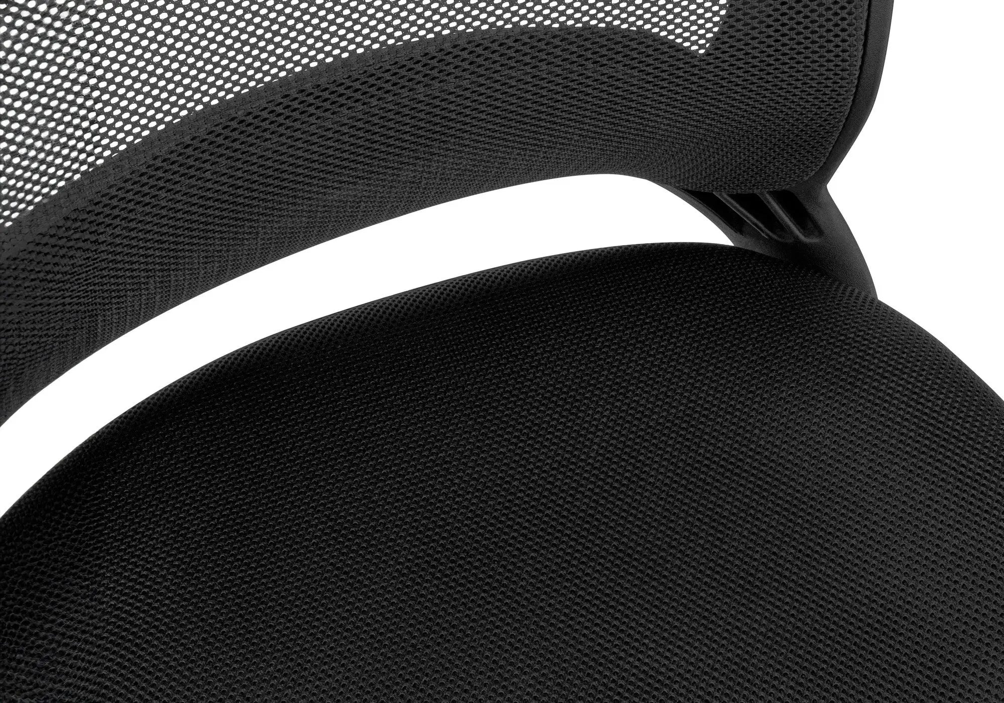 Black Polyester Seat Swivel Adjustable Task Chair Mesh Back Plastic Frame Homeroots Office