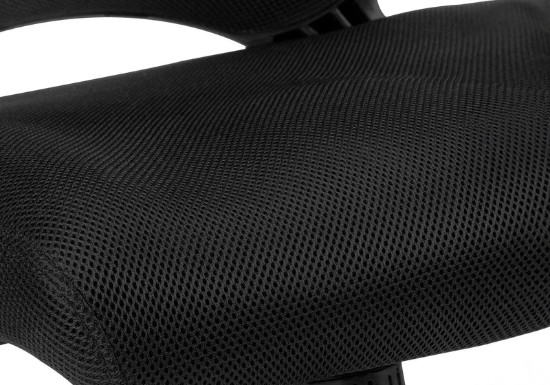 Black Polyester Seat Swivel Adjustable Task Chair Mesh Back Plastic Frame Homeroots Office