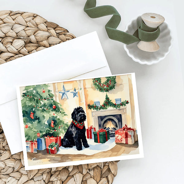 Black Russian Terrier Cozy Christmas Greeting Cards Pack of 8 Caroline's Treasures