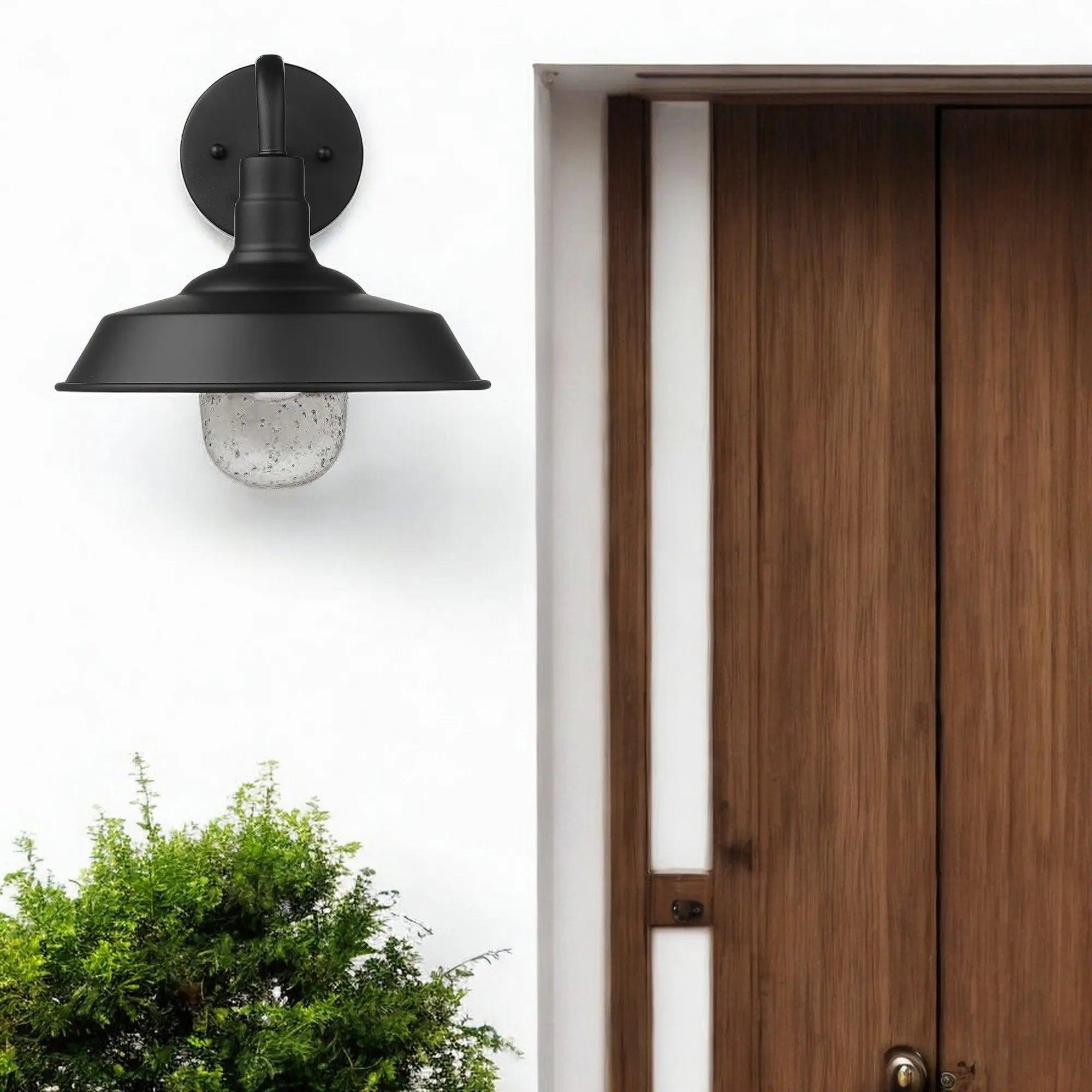 Black Seeded Dimmable Outdoor Hanging Light With Black Shades Homeroots Outdoor